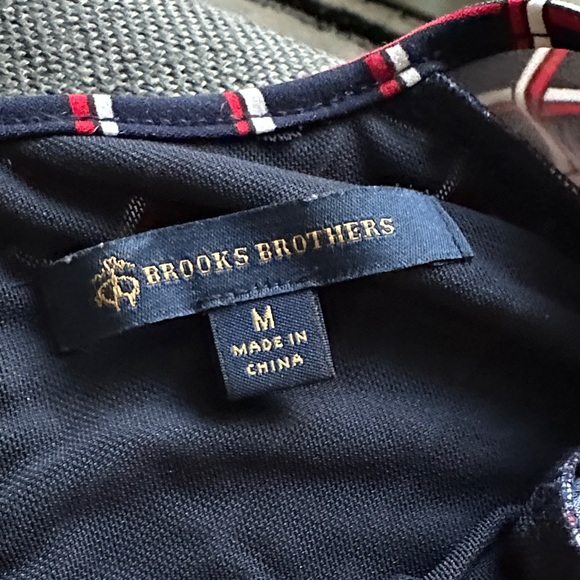 Brooks Brothers Black and Red Geometric Long Sleeve Dress - Picture 3 of 7